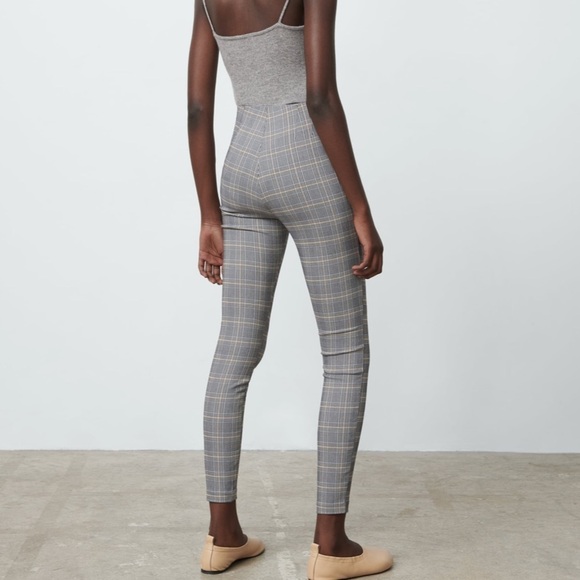 ZARA BNWT Plaid Leggings - Picture 5 of 9